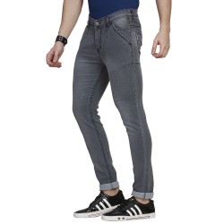 Men Grey Cross Pocket  Jeans