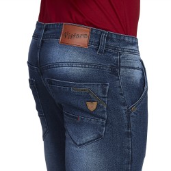 Men Blue Cross Pocket  Jeans