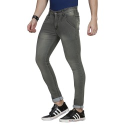 Denim Vistara Men's Grey Coloured Comfort Fit Jeans