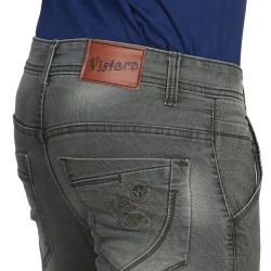 Denim Vistara Men's Grey Coloured Comfort Fit Jeans