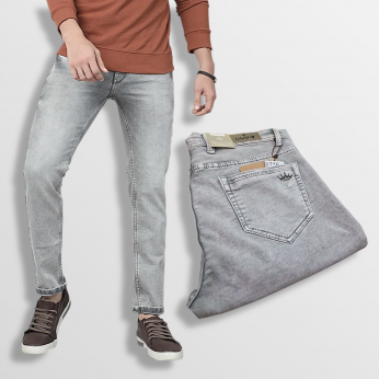 Men Regular Light Grey Jeans UD110