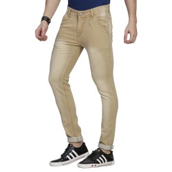 Denim Vistara Men Light Yellow Colour Jeans